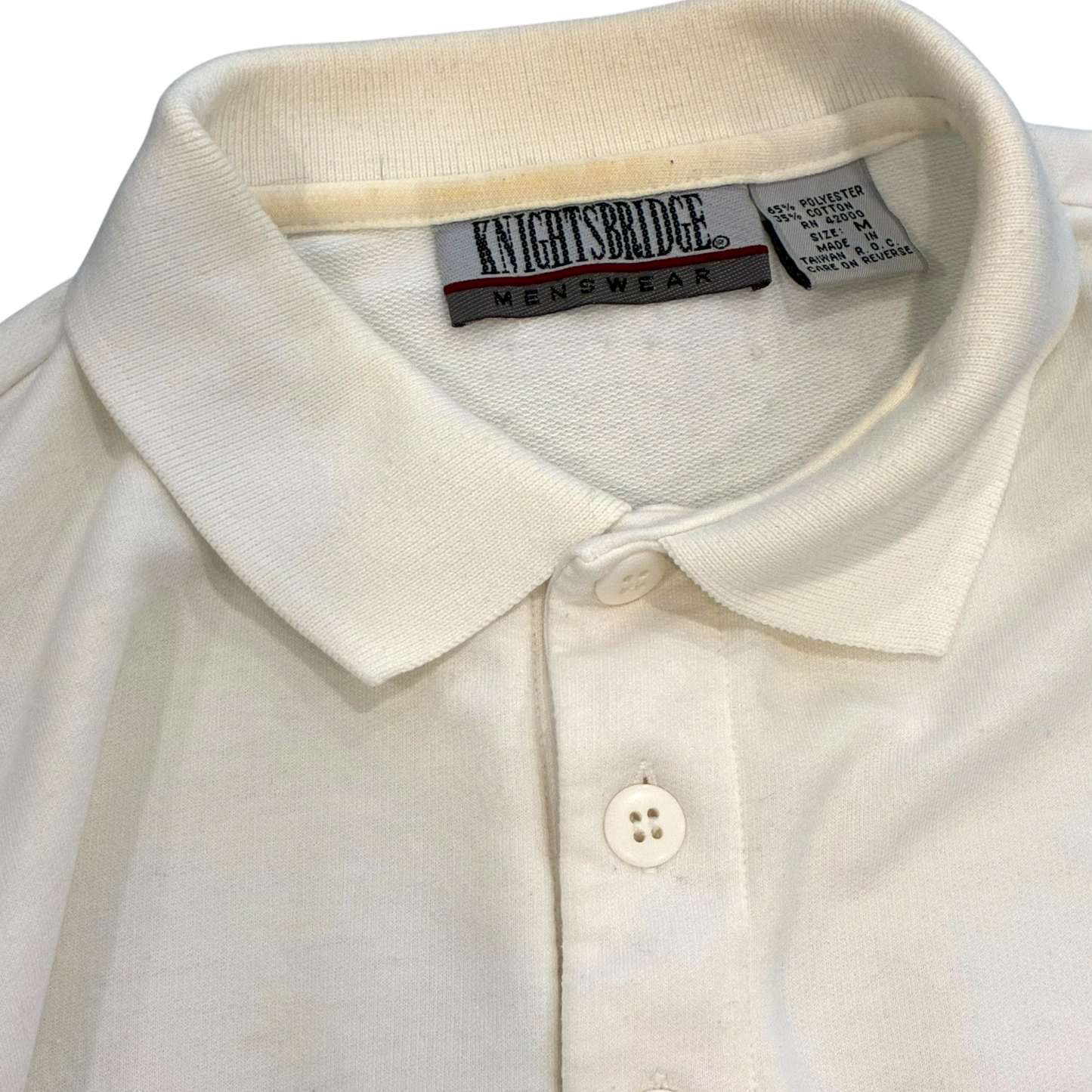 Knightsbridge - White Vintage 80s Polo T-Shirt