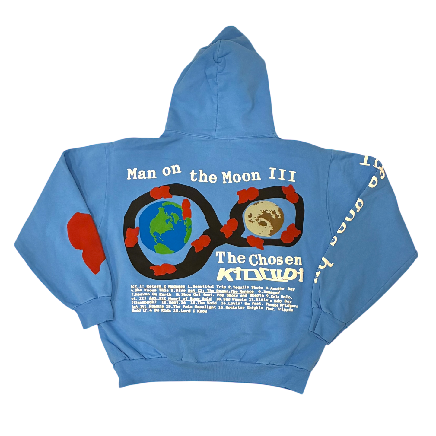 Kid Cudi x CPFM - Man on The Moon III Promo Blue Hoodie Sweatshirt