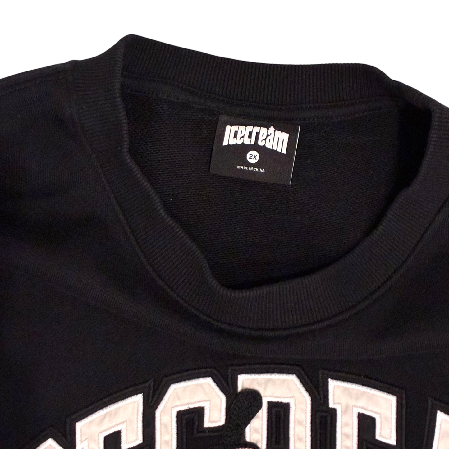 Ice Cream - Patched Ice Cream Black Crewneck Sweatshirt