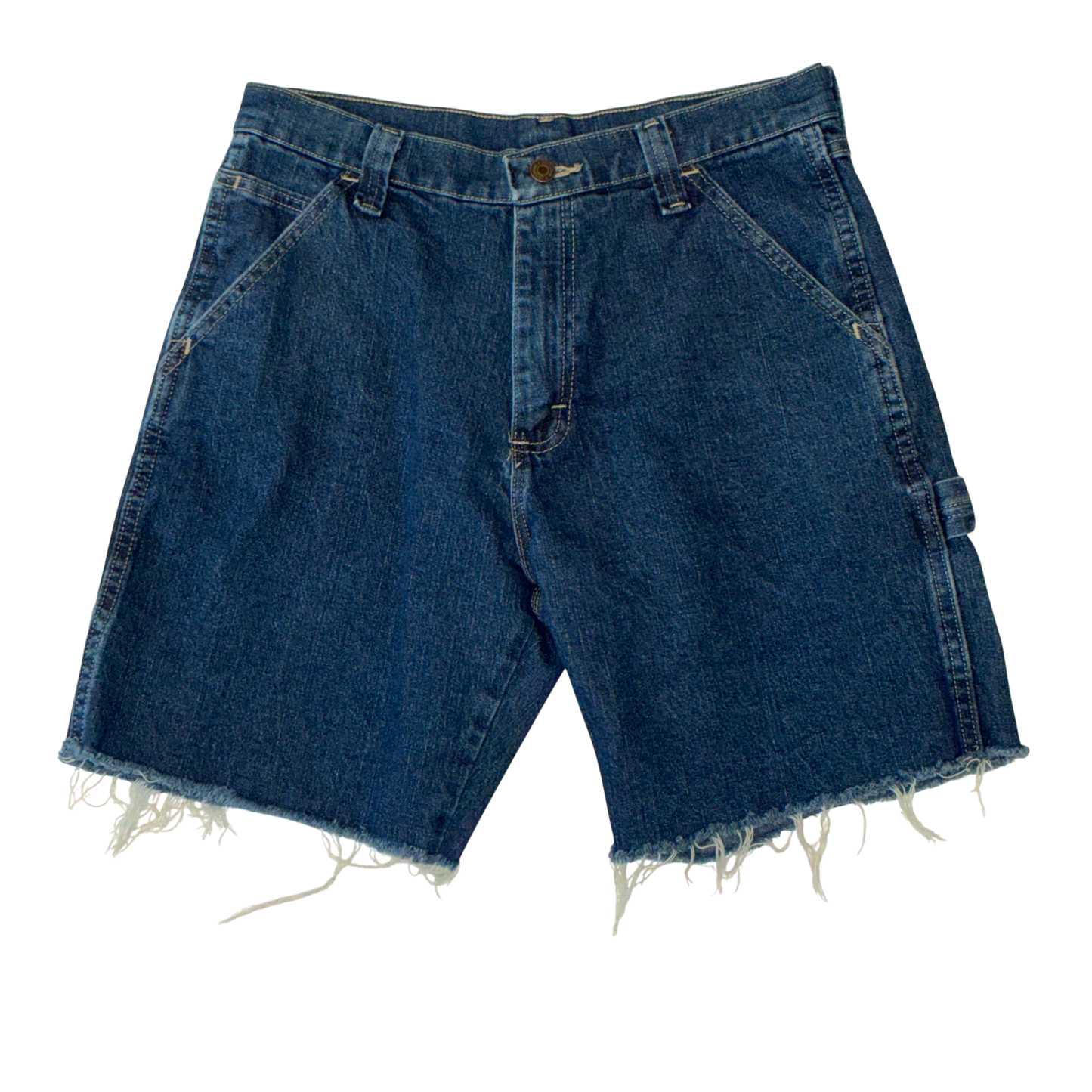 Wrangler - Blue Denim Cargo Cut Denim Jean Shorts