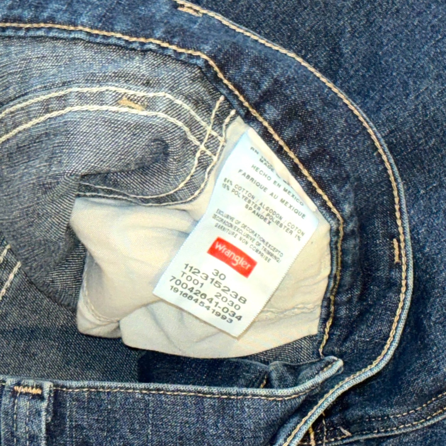 Wrangler - Blue Denim Cargo Cut Denim Jean Shorts