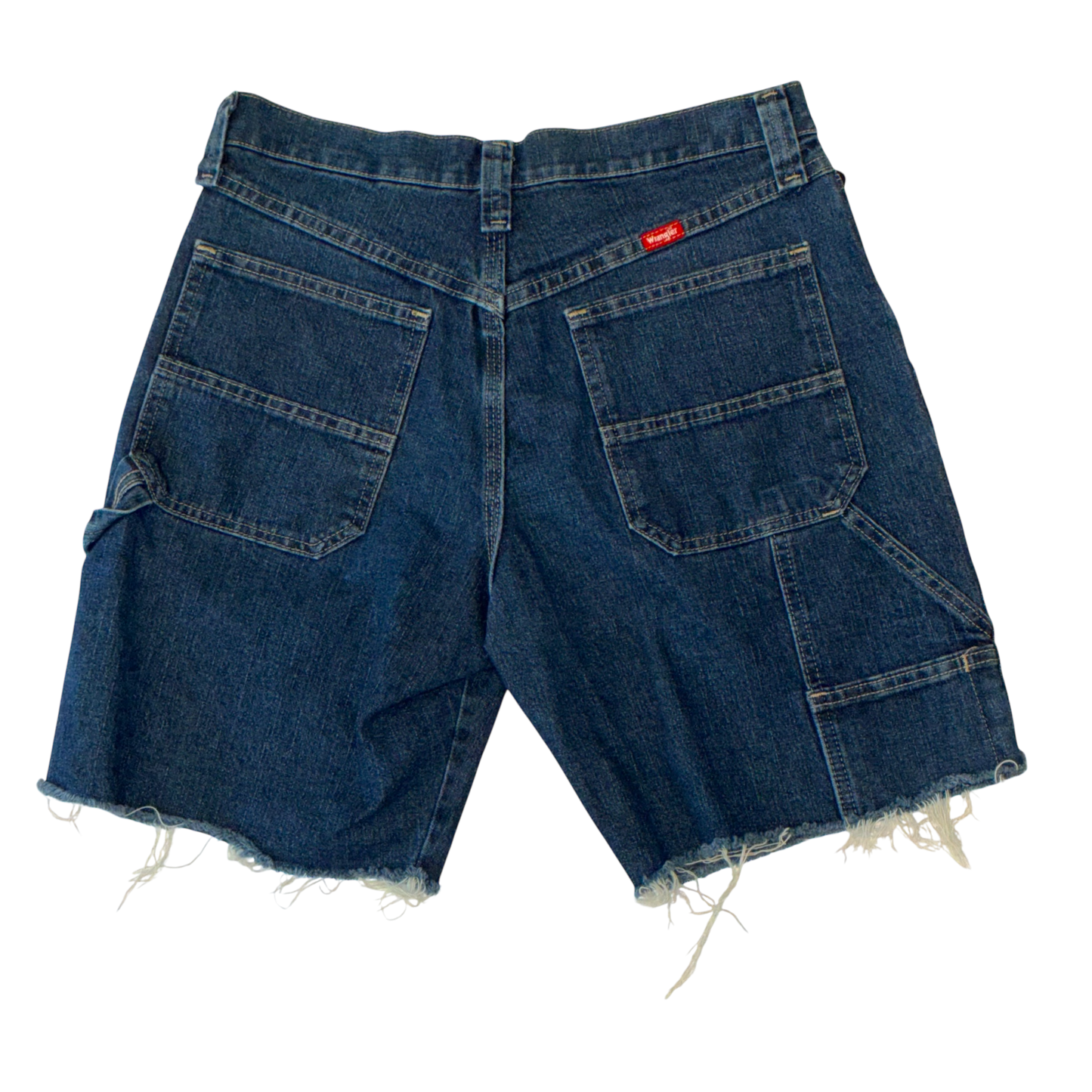 Wrangler - Blue Denim Cargo Cut Denim Jean Shorts