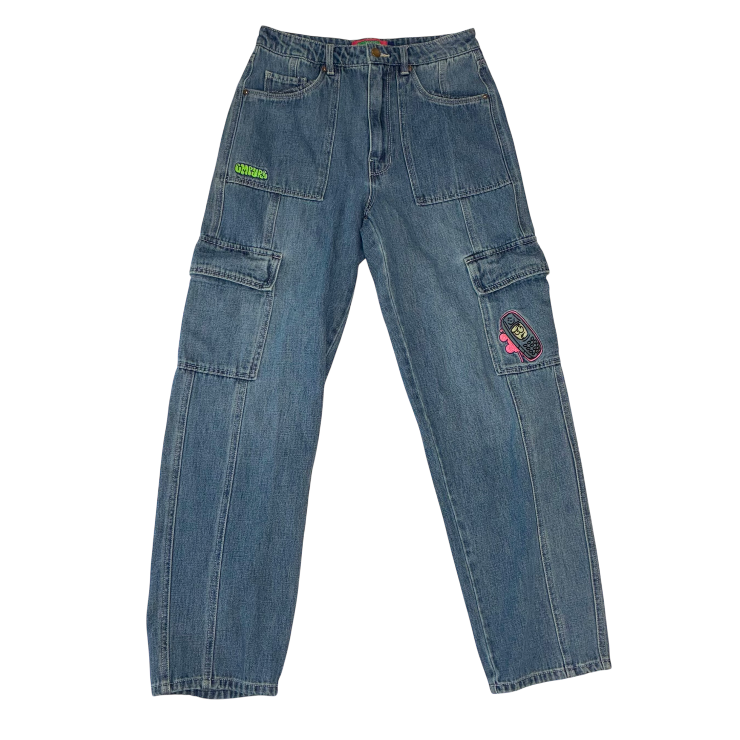 Empyre - Cargo Blue Denin Womens Baggy Jeans