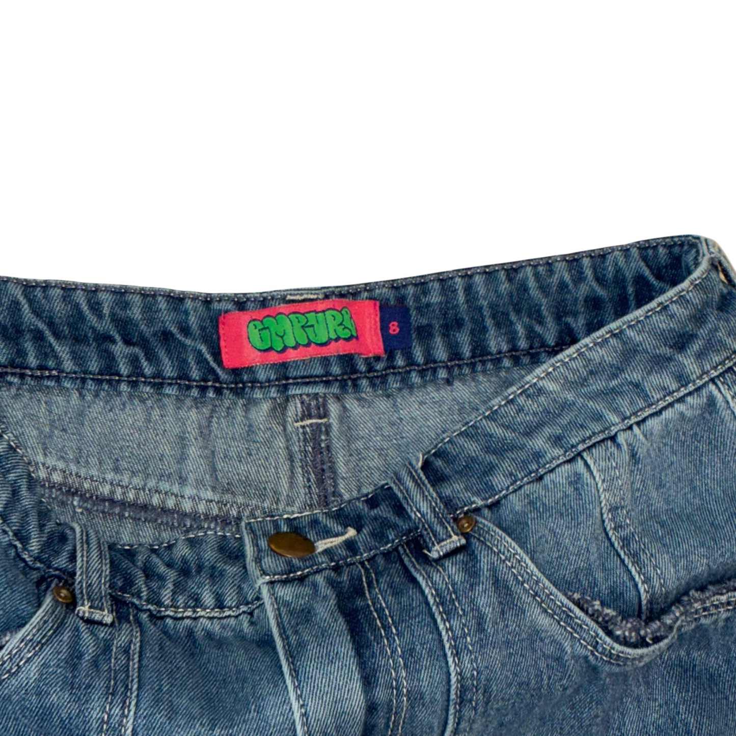Empyre - Cargo Blue Denin Womens Baggy Jeans