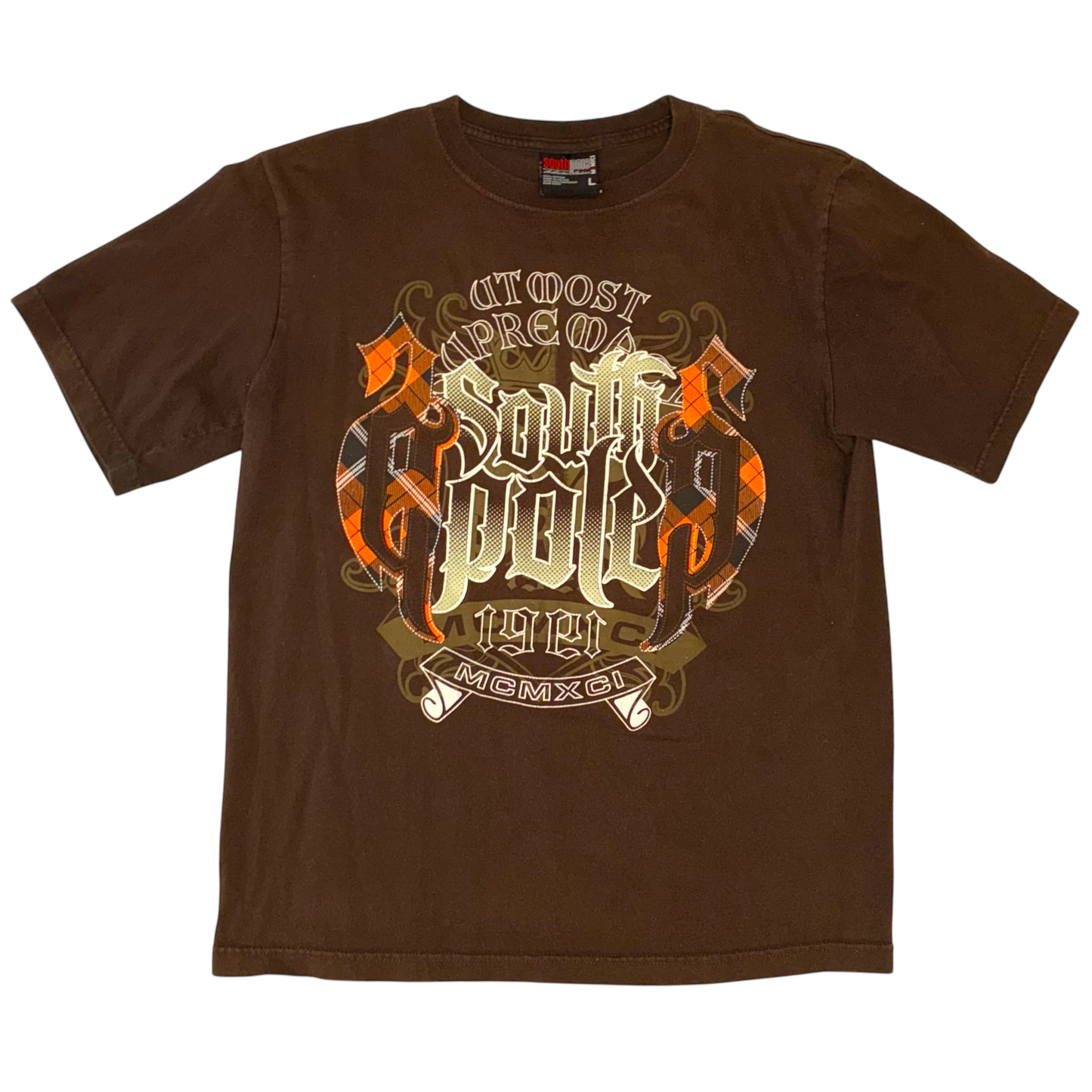 Southpole - Brown Graphic Vintage Y2K T-Shirt