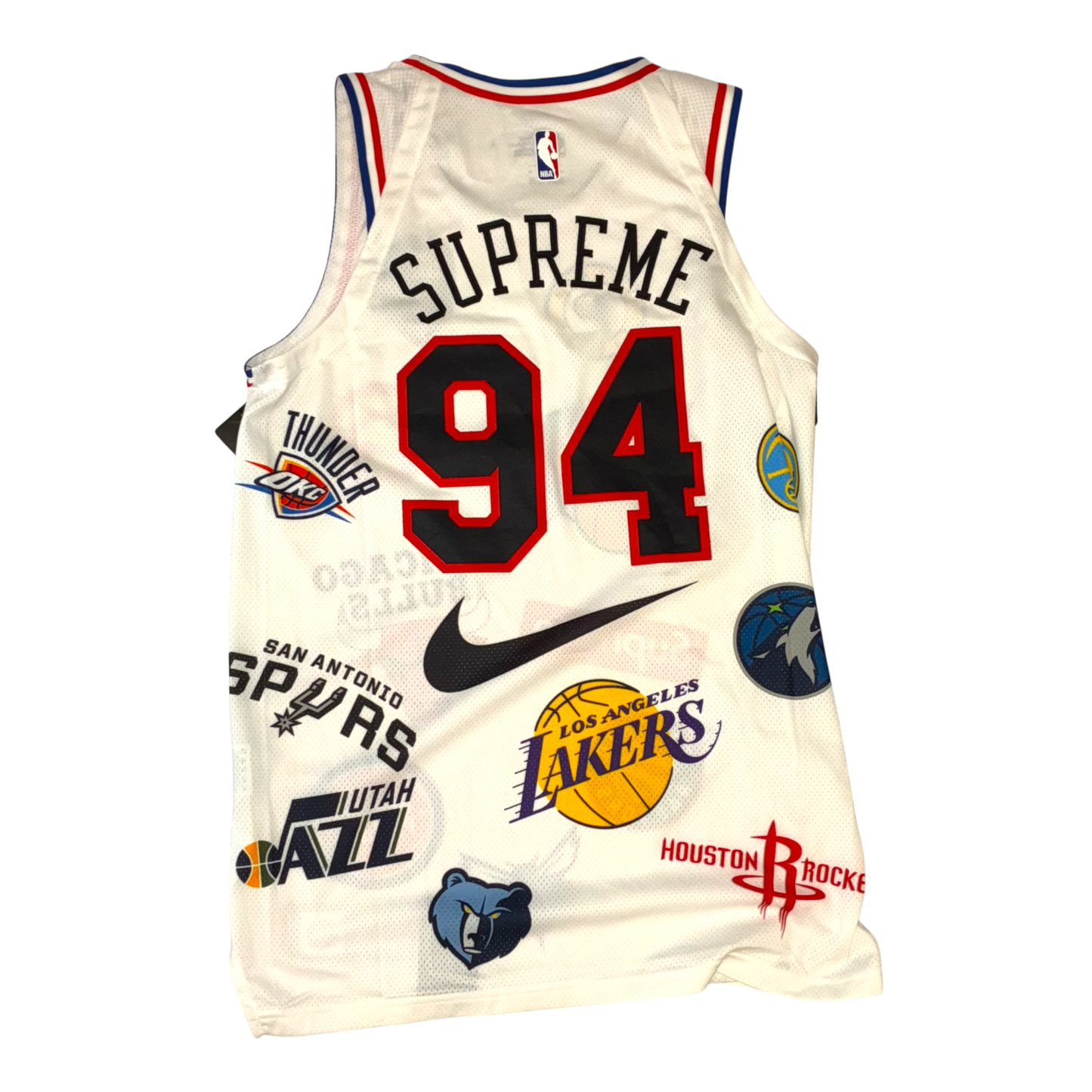 Supreme x Nike - NBA Logos AOP Basketball Deadstock White Jersey