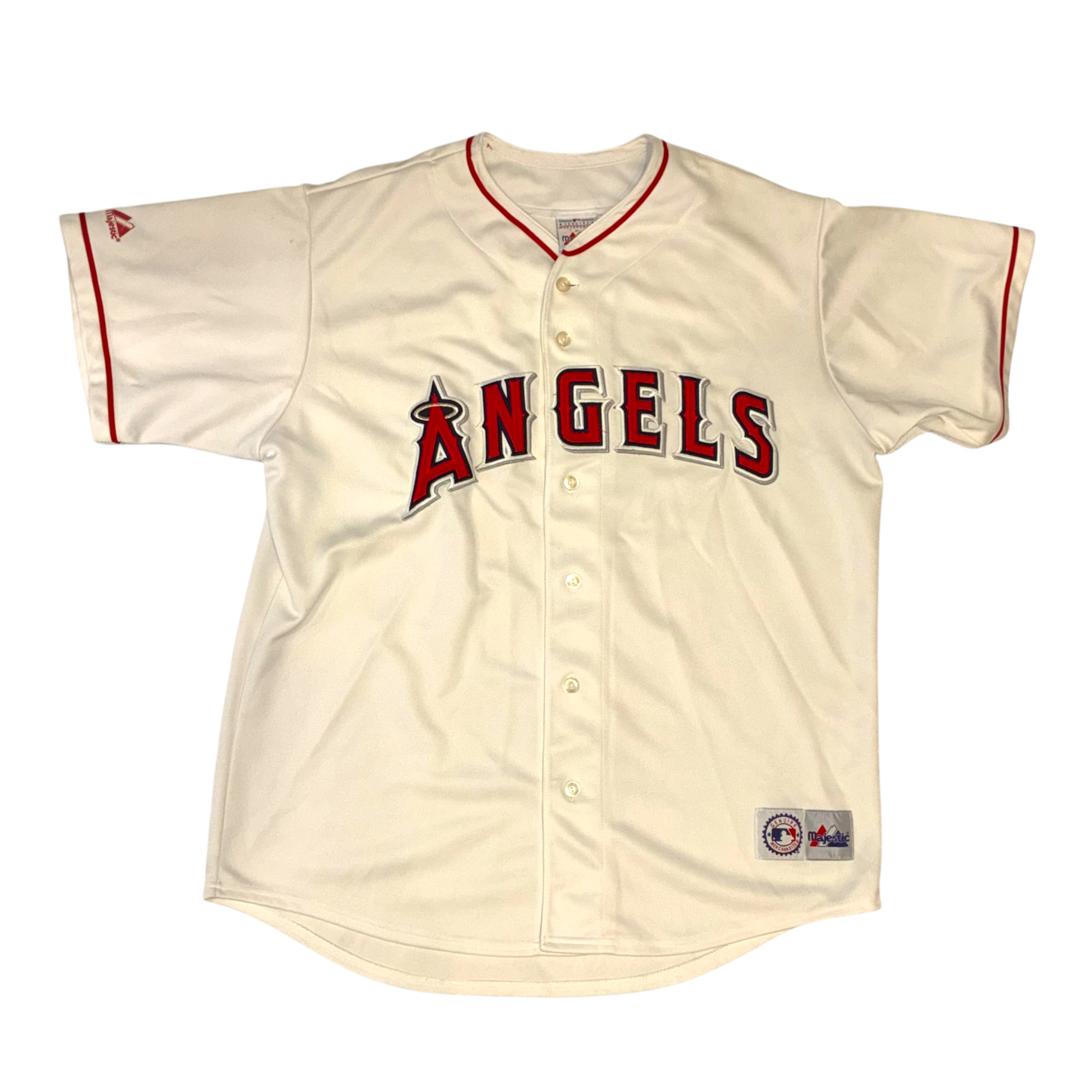 Majestic - Anaheim Angels Vintage Y2K White Baseball Jersey