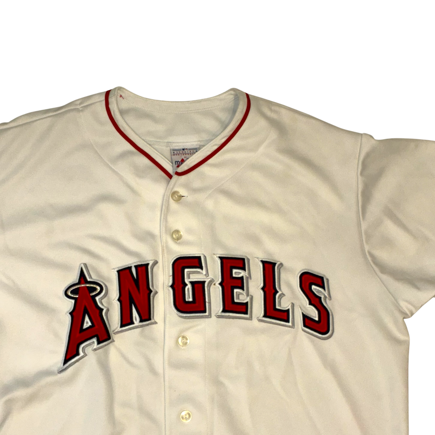 Majestic - Anaheim Angels Vintage Y2K White Baseball Jersey