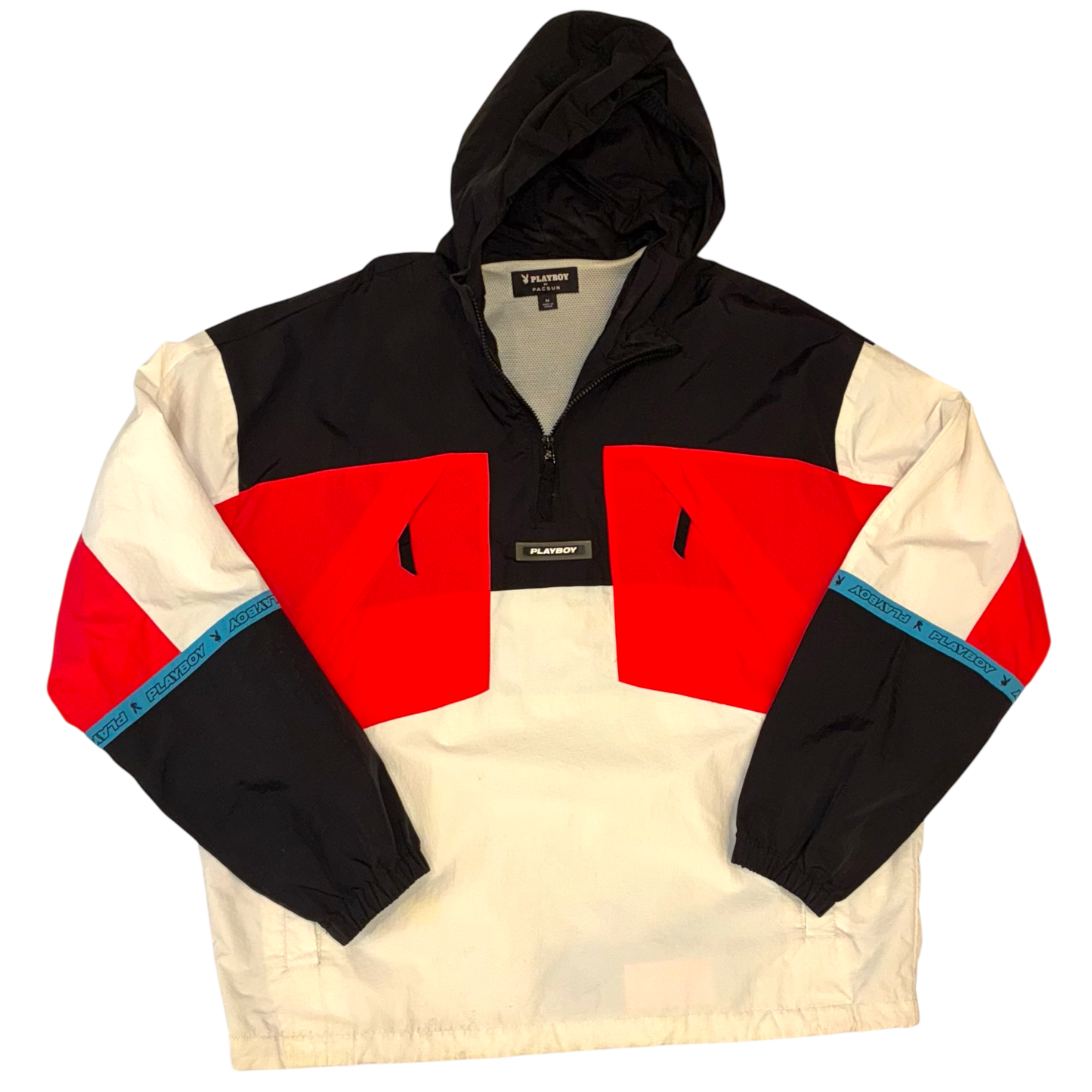 Playboy by Pacsun - Half Zip Multi Color Windbreaker Jacket