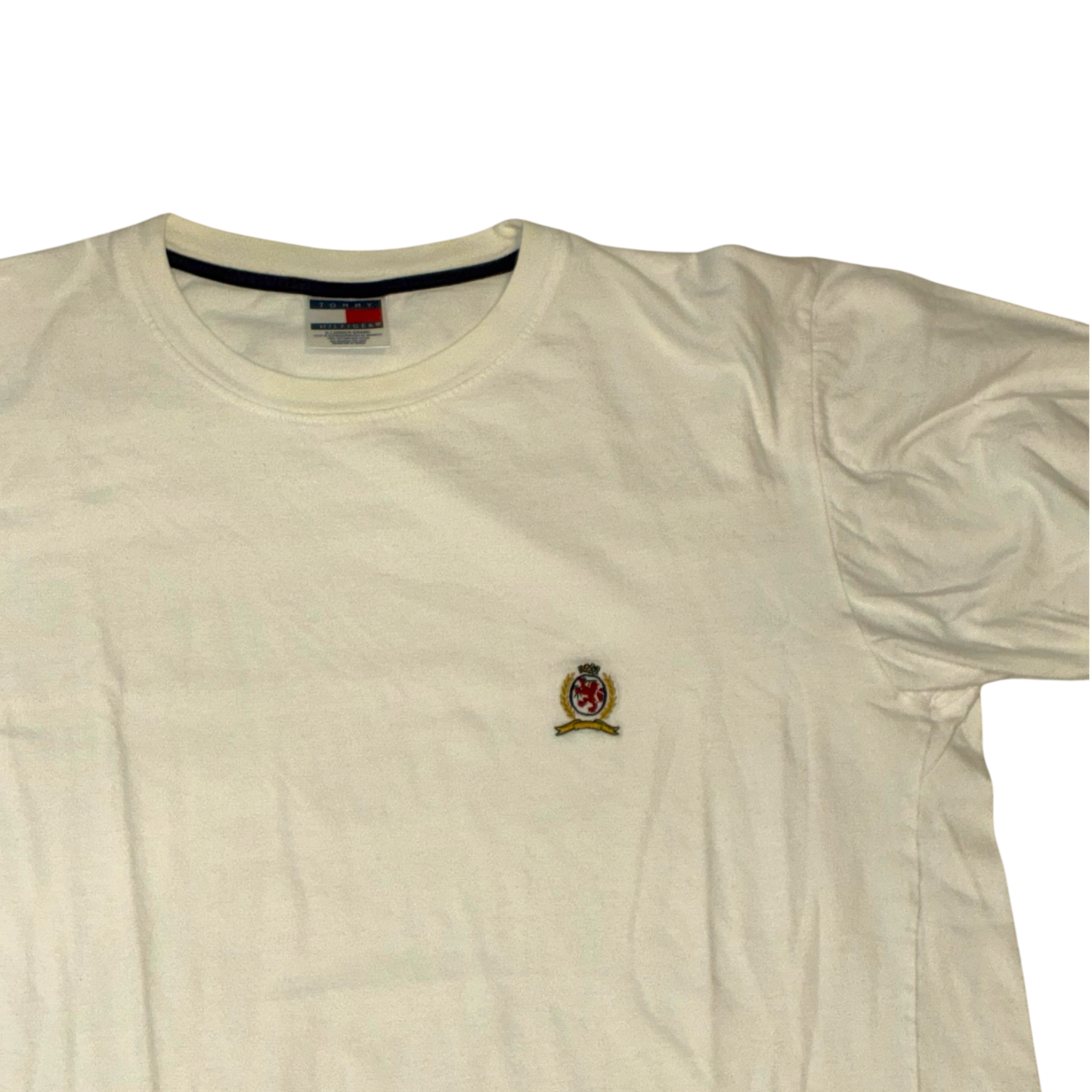 Tommy Hilfiger - White Embroidered White Vintage Y2K T-Shirt