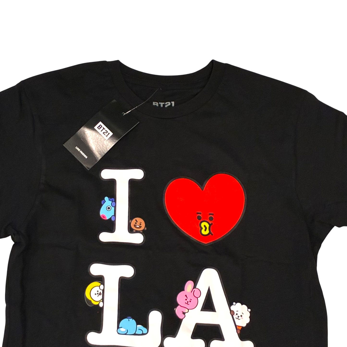 BT21 - I Love LA Black Graphic Deadstock T-Shirt