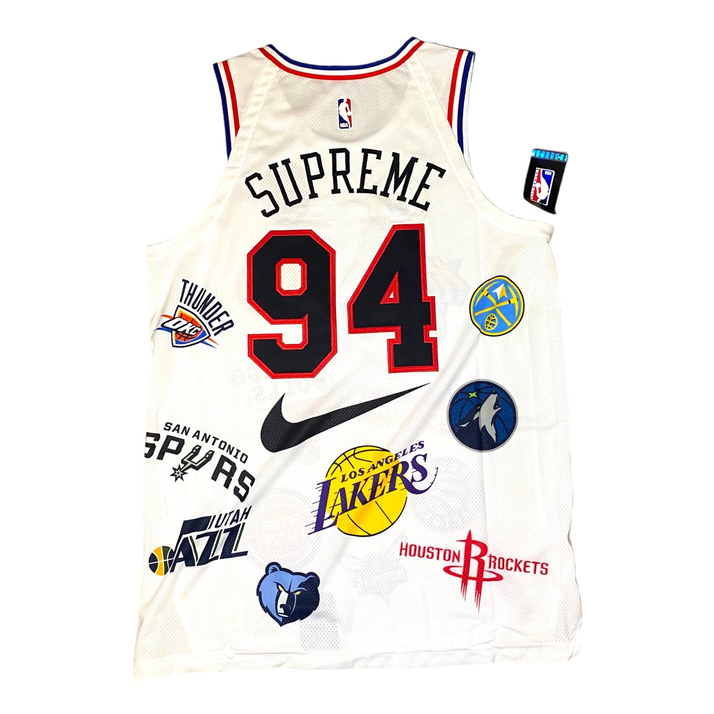 Supreme x Nike/NBA - Teams Authentic White Jersey
