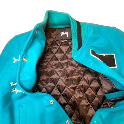 Stussy - International Turquoise Letterman Jacket