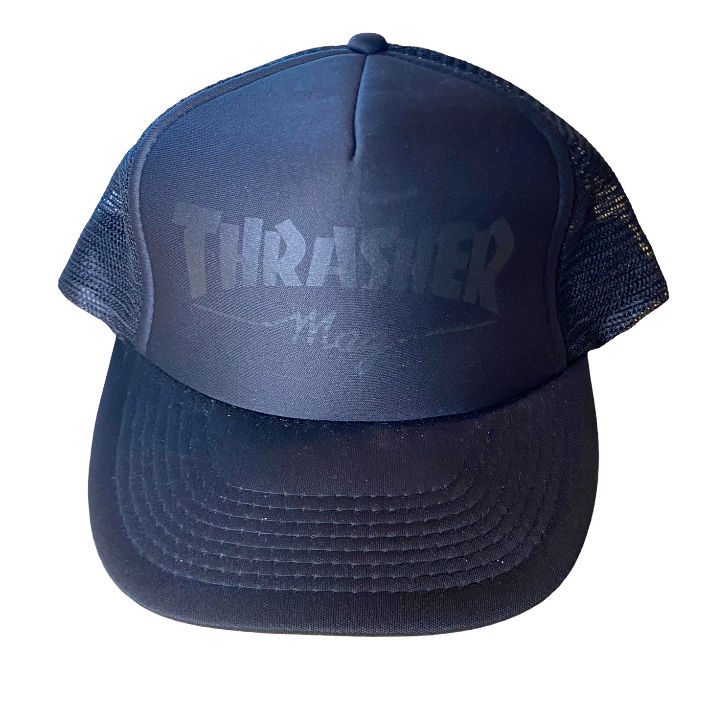 Thrasher - Black Trucker Snapback Hat