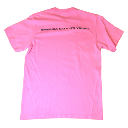 Supreme - 21AW America Eats its Young Pink T-Shirt