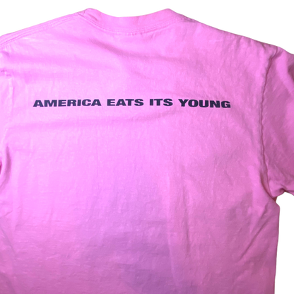 Supreme - 21AW America Eats its Young Pink T-Shirt