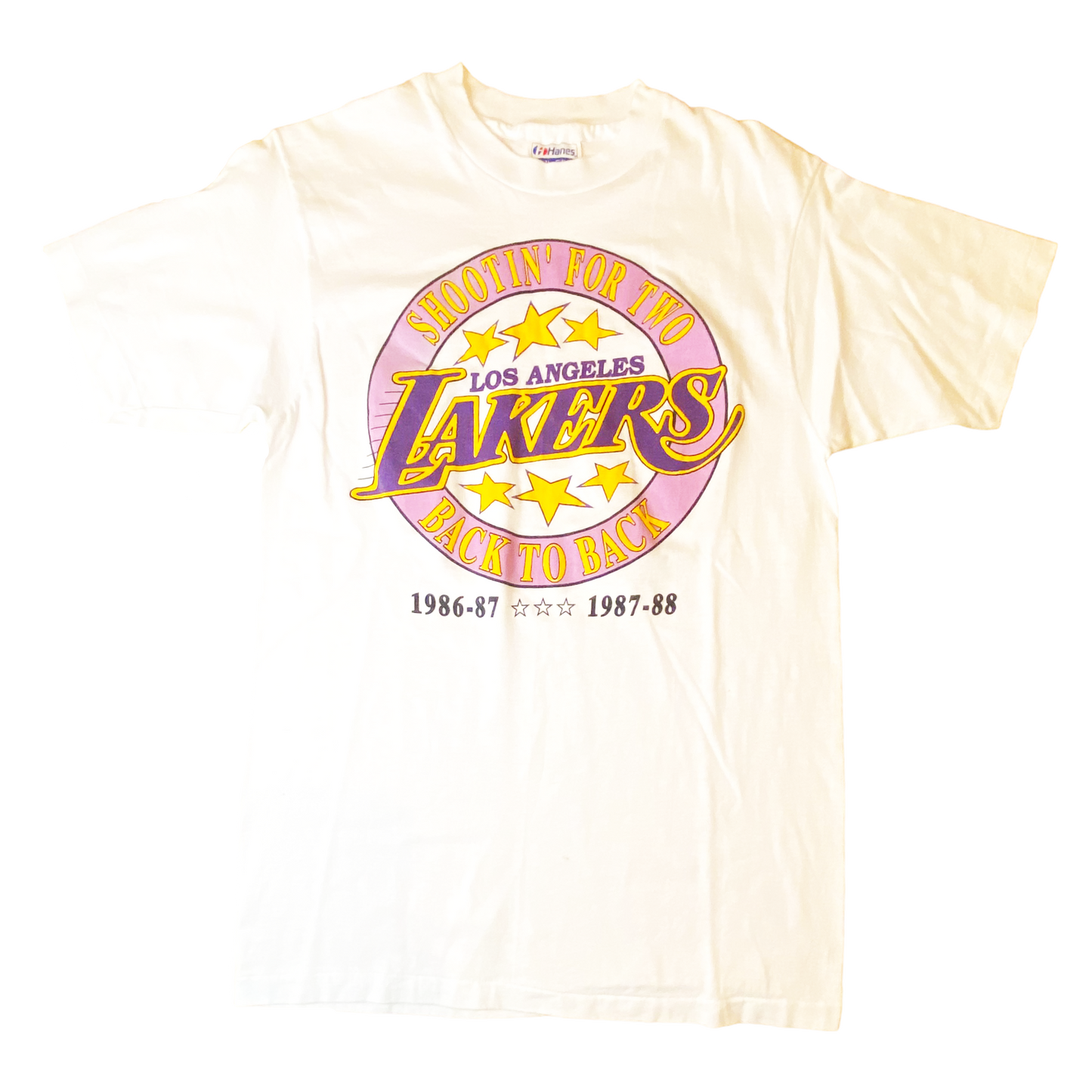 Hanes - Los Angeles Lakers 88 Back To Back Championships Vintage T-Shirt
