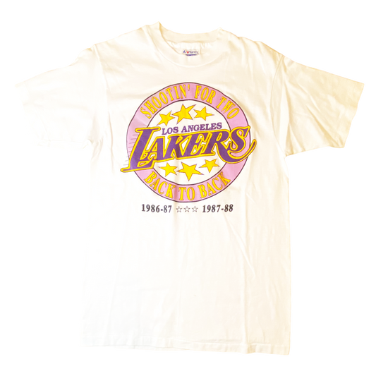 Hanes - Los Angeles Lakers 88 Back To Back Championships Vintage T-Shirt