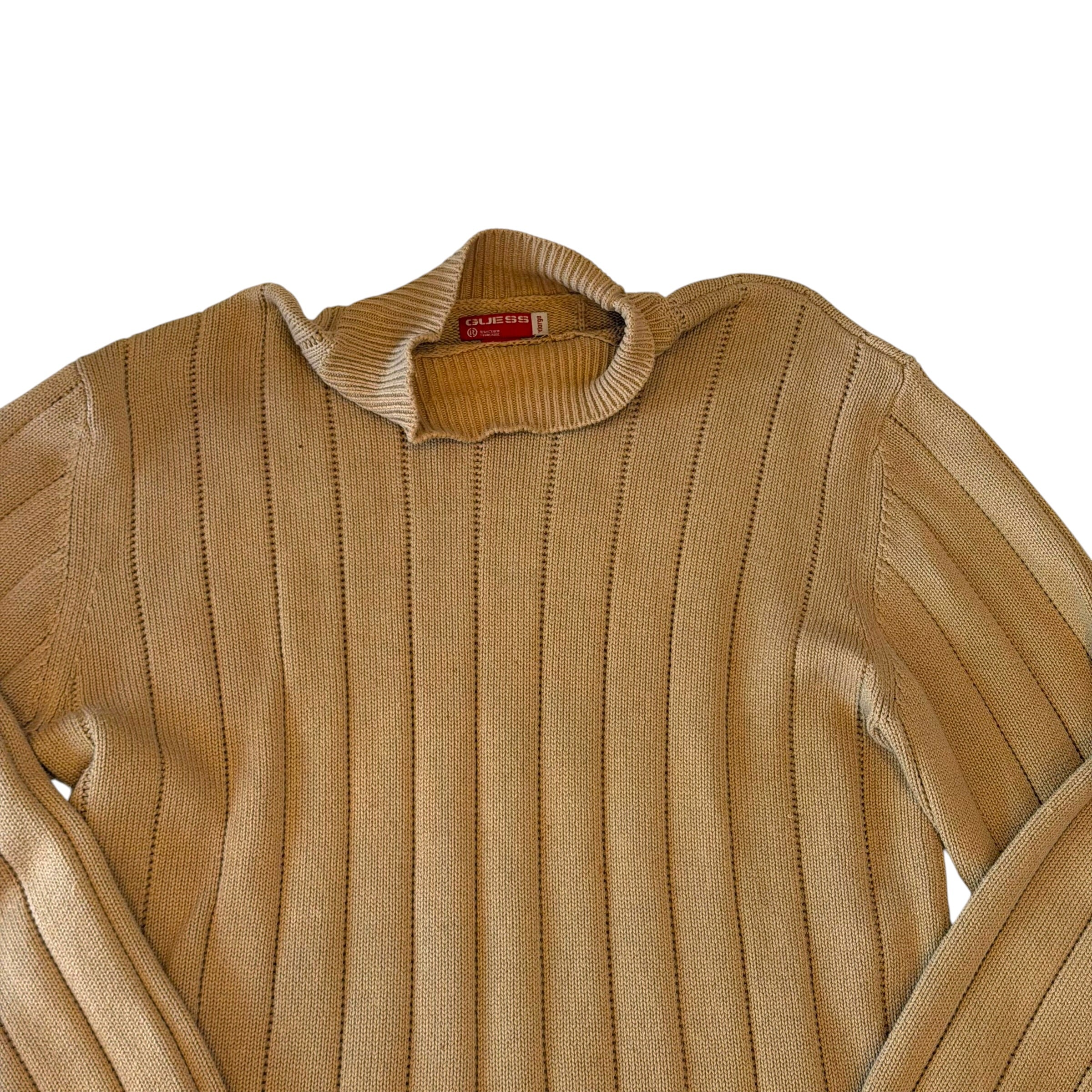 Guess - Sand Knit Cowl Neck Vintage Y2K Sweater