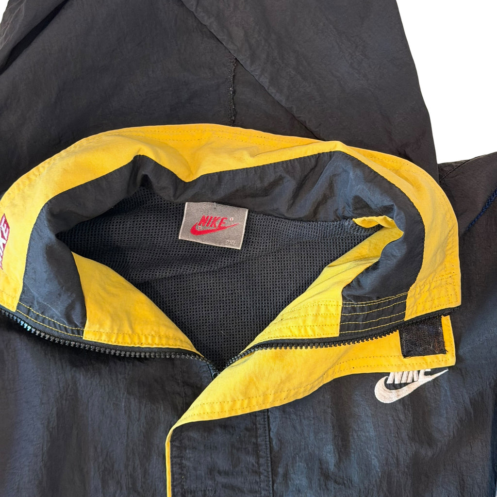 Nike - Sports Vintage 90s Black Windbreaker Parka Jacket