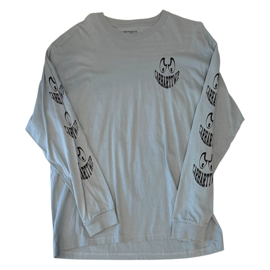 Carhartt WIP - Light Blue Graphic Long Sleeve Shirt