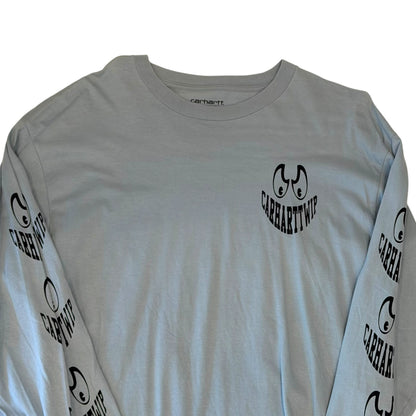 Carhartt WIP - Light Blue Graphic Long Sleeve Shirt