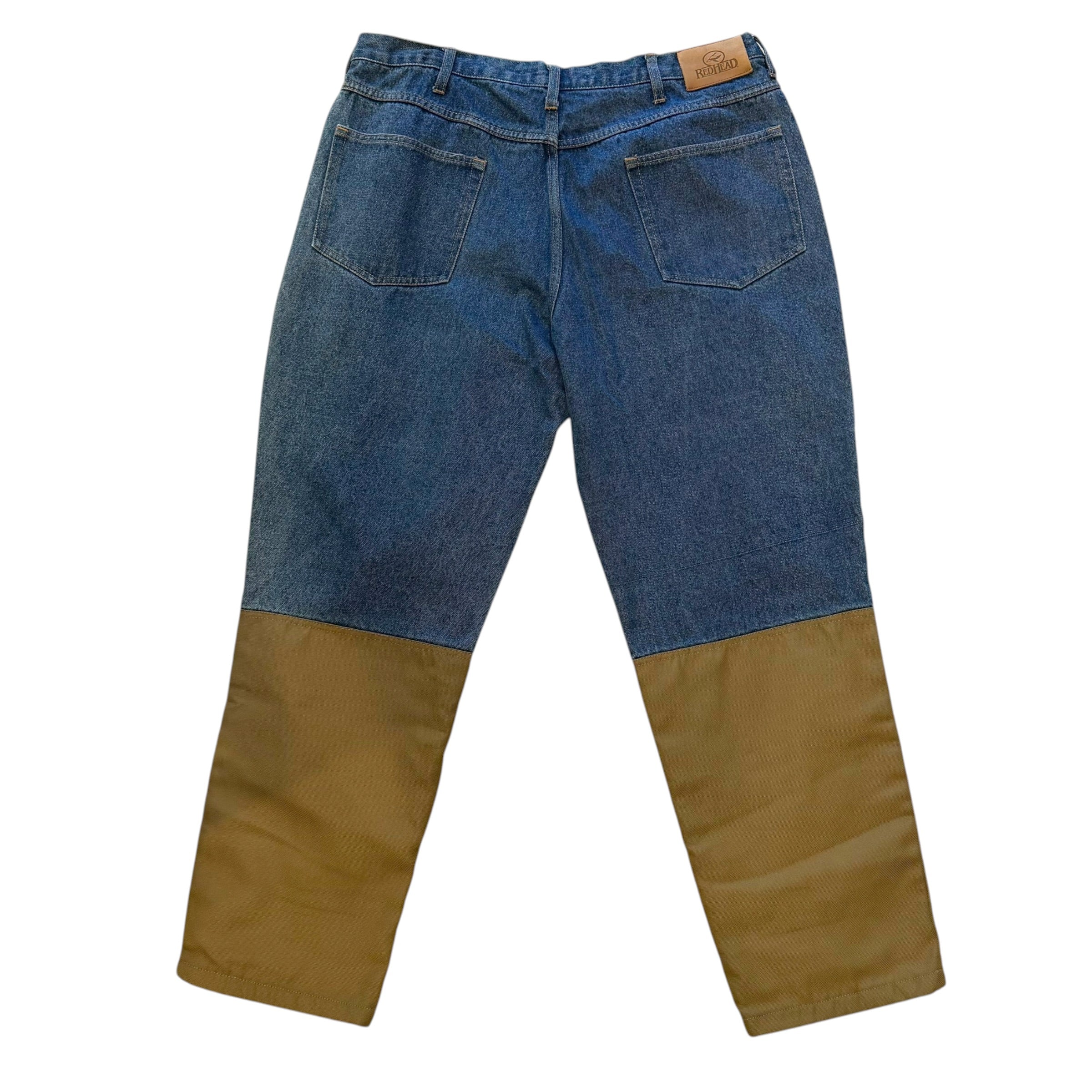 Red Head - 40W Blue Denim Duck Hunting Double Knee Jeans