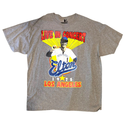Elton - Elton John Dodgers Grey Graphic T-Shirt