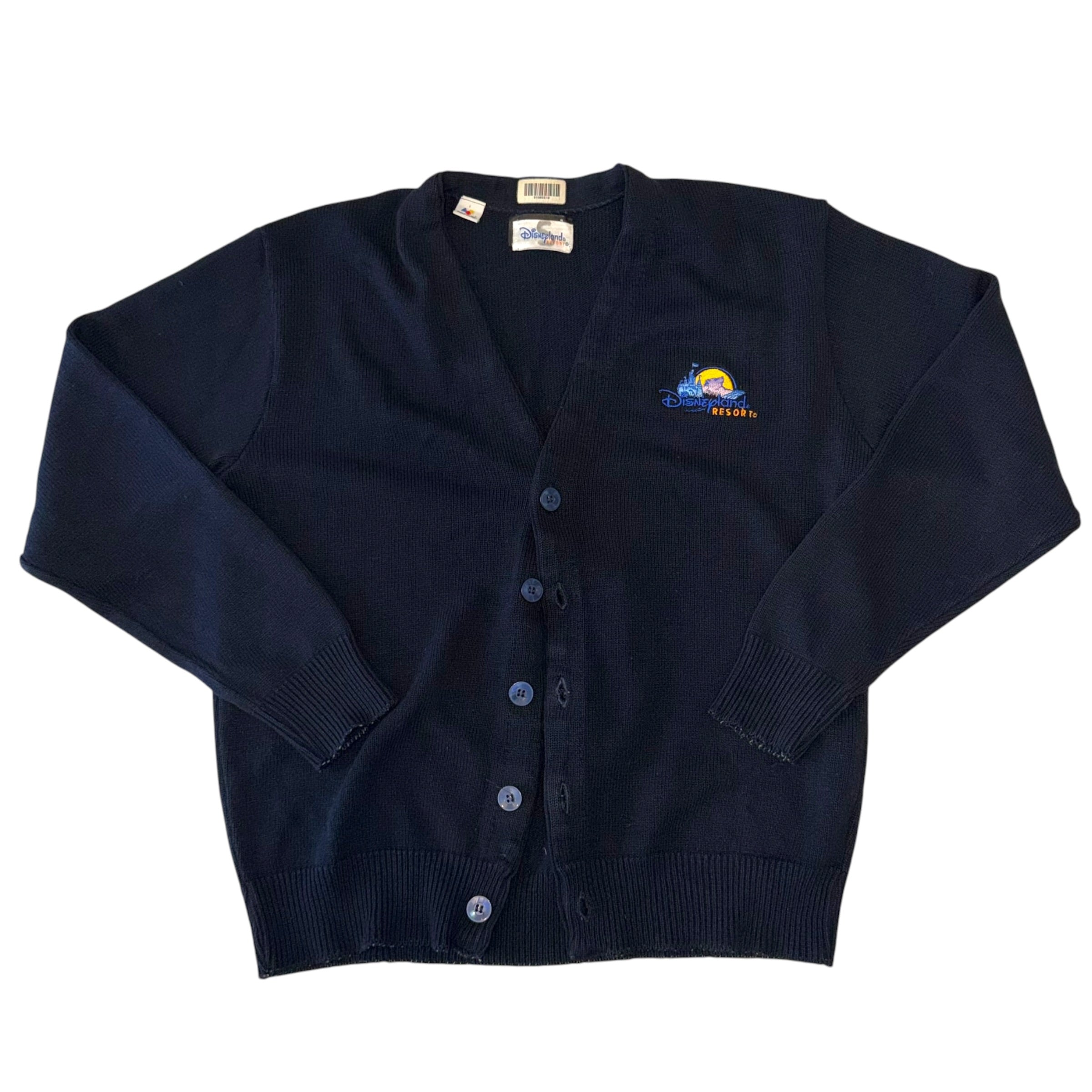 Disneyland Resort - Wear-Dated Navy Button Up Vintage 90s Knit Sweater