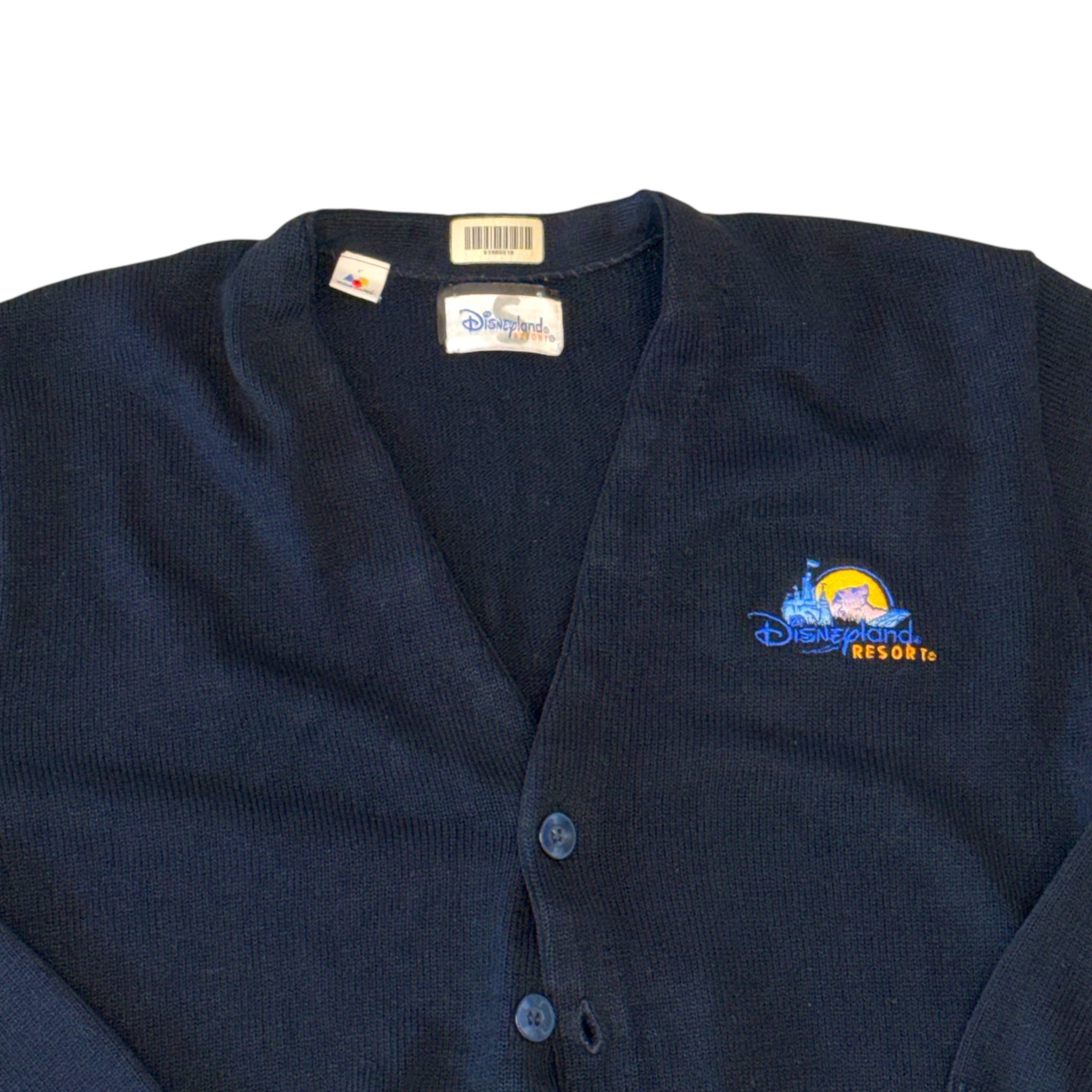 Disneyland Resort - Wear-Dated Navy Button Up Vintage 90s Knit Sweater