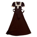 Unbranded - Vintage 60s Era Long Brown Praire Cotton Dress