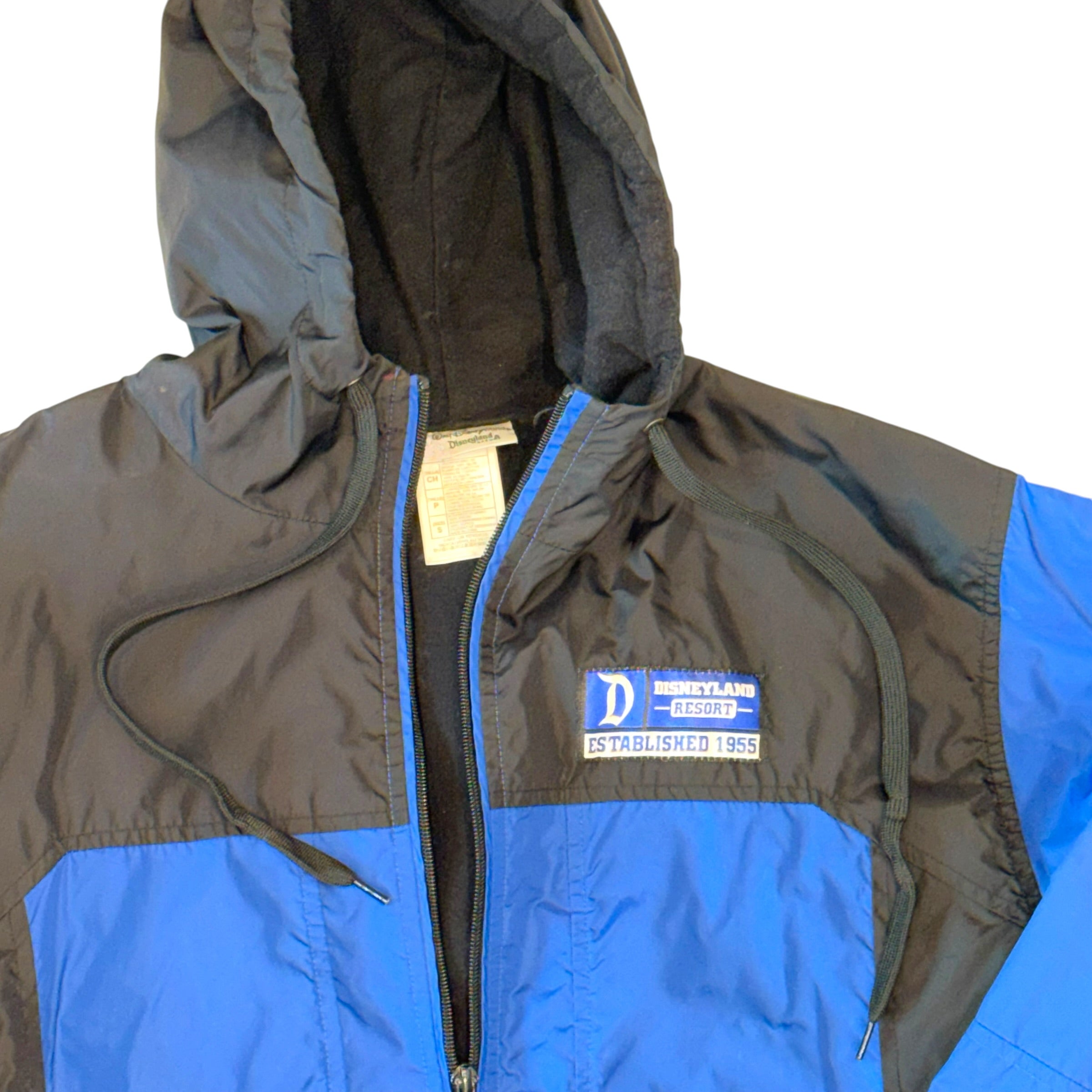 Walt Disney World - Full Zip Blue Black Vintage 90s Windbreaker Jacket