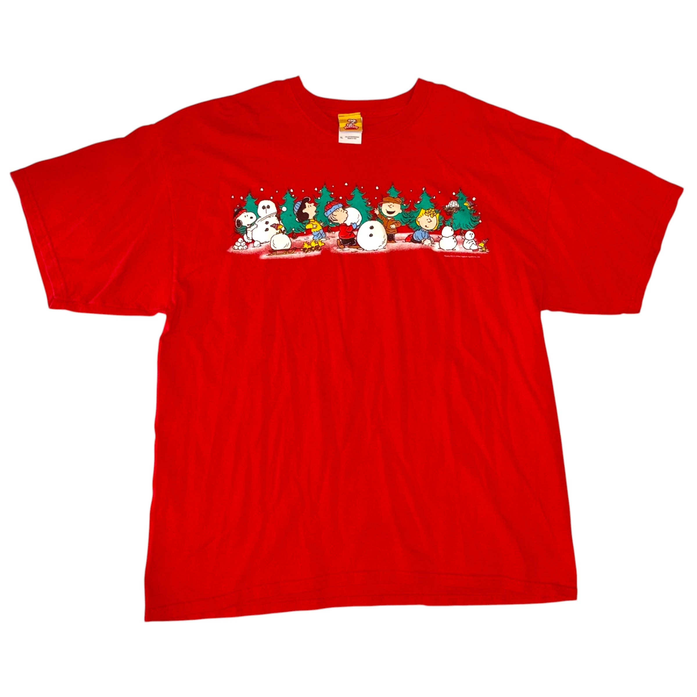 Peanuts by Feature Syndicate - Red Christmas Vintage Y2K T-Shirt