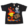 Warner Bros - Tweety Vintage 90s Halloween Black Graphic T-Shirt