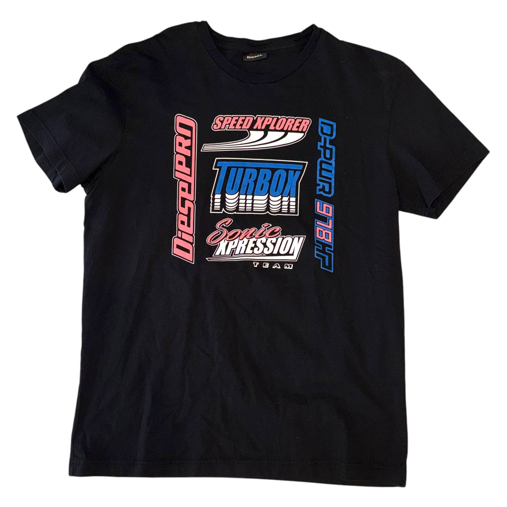 Diesel - Black Racing Graphic T-Shirt