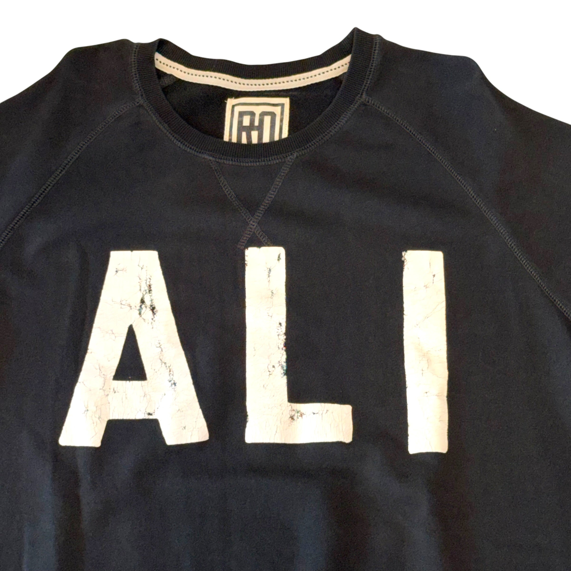 RO - Muhammed Ali Black Thick Graphic T-Shirt