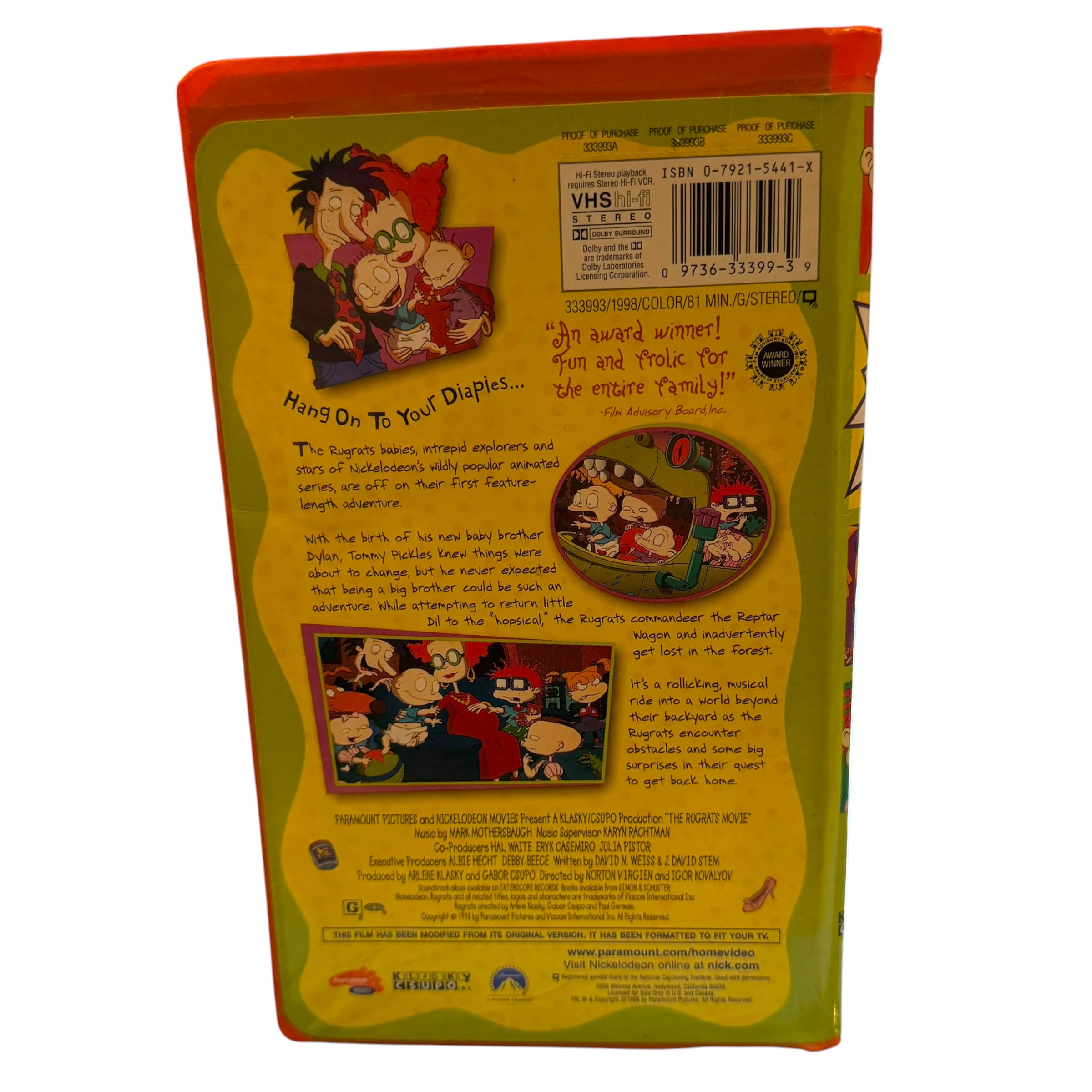 Nickelodeon - The Rugrats Movie VHS