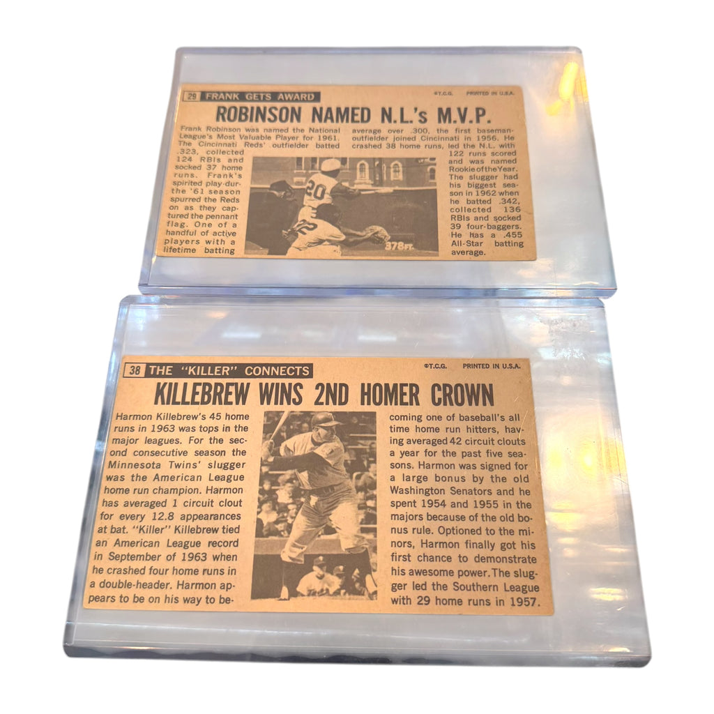 Topps 1964 Harmon Killbrew Frank Robinson Oversize Card Lot