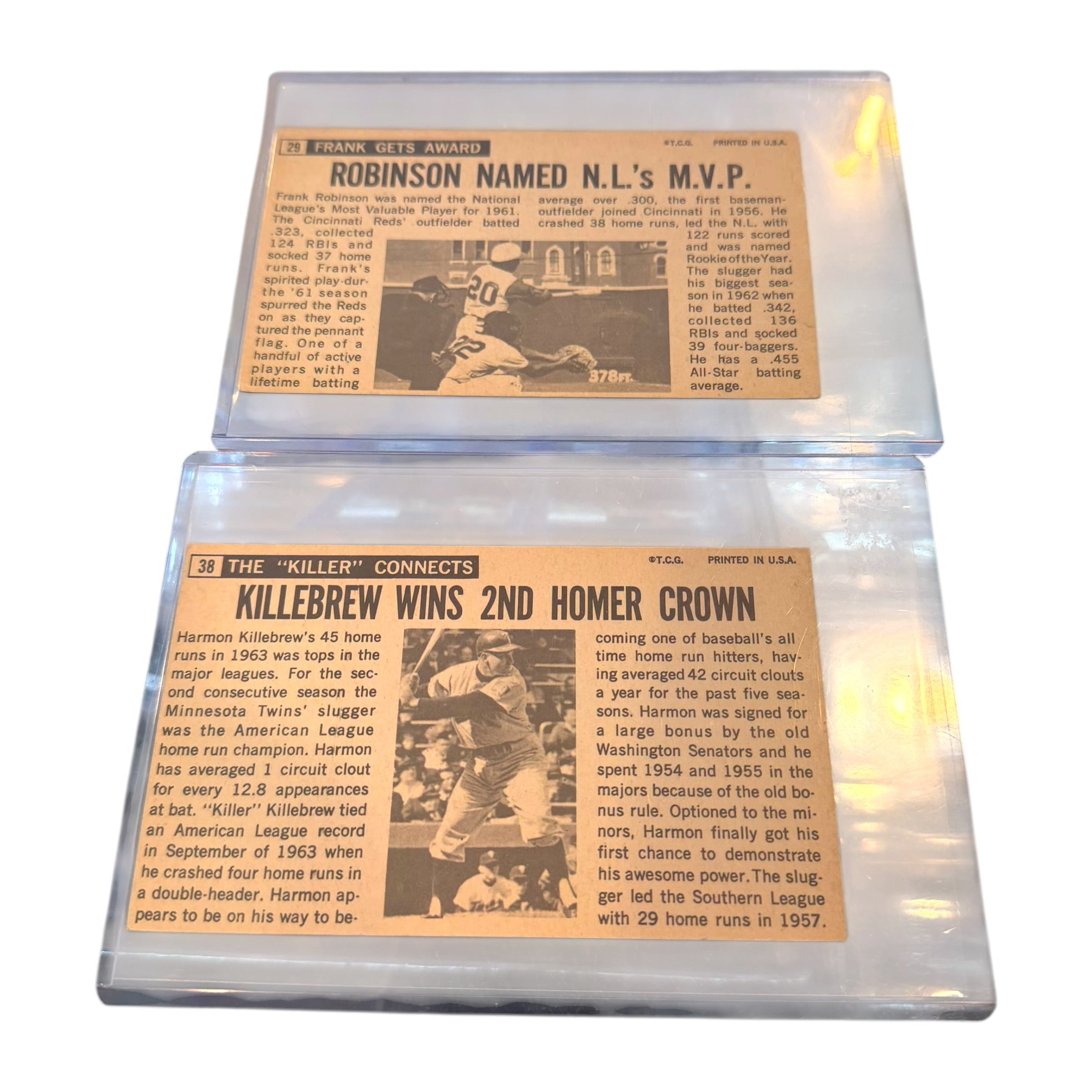 Topps 1964 Harmon Killbrew Frank Robinson Oversize Card Lot