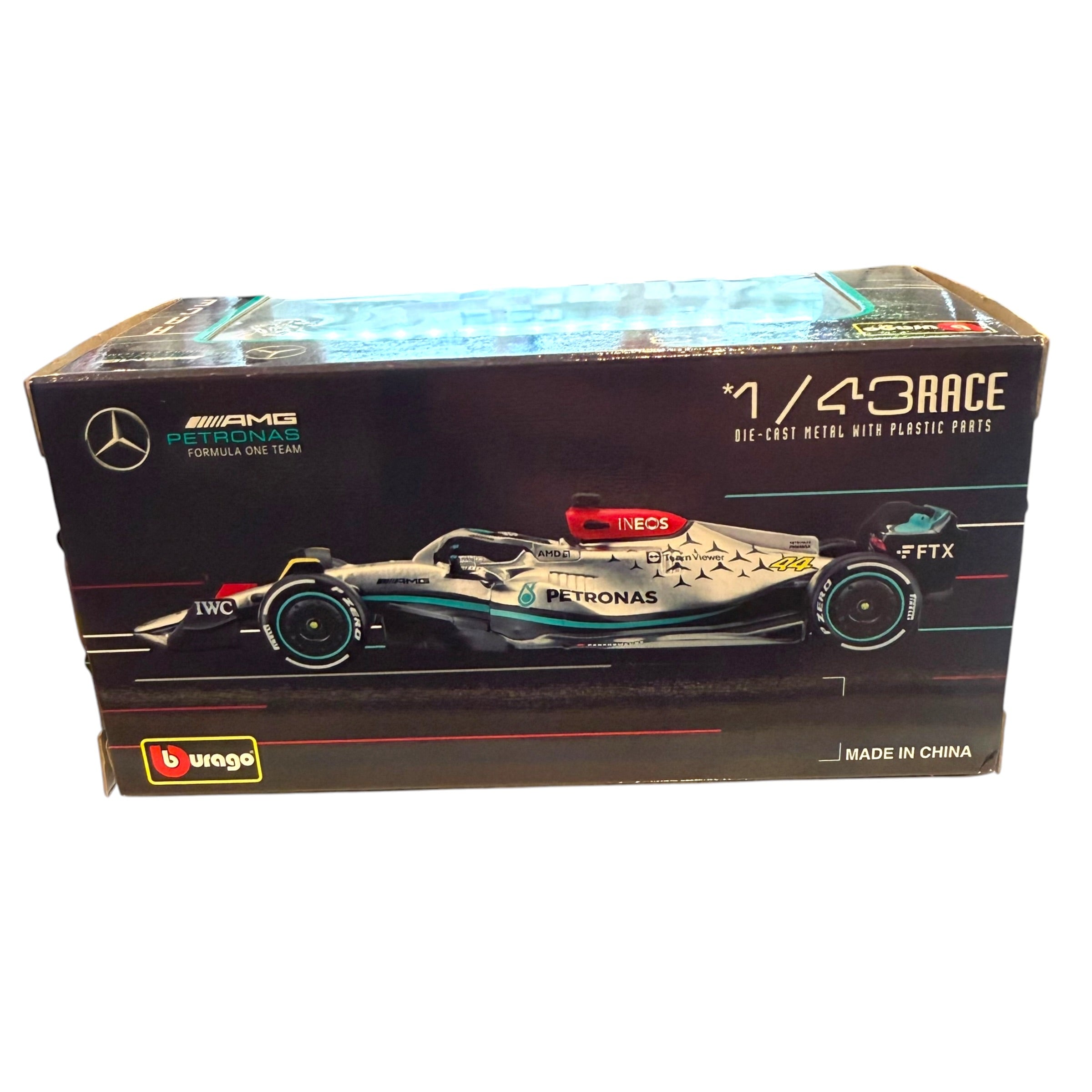 Burago - Mercedes AMG F1 W13 Lewis Hamilton 1/43 Scale Die Cast Car