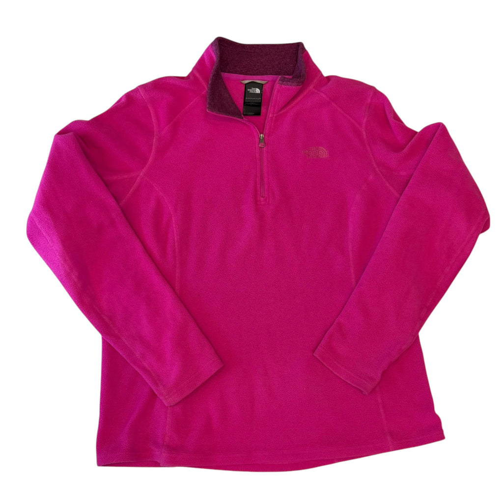 The North Face - Pink Half Zip Womens Fleece Sweatshirt