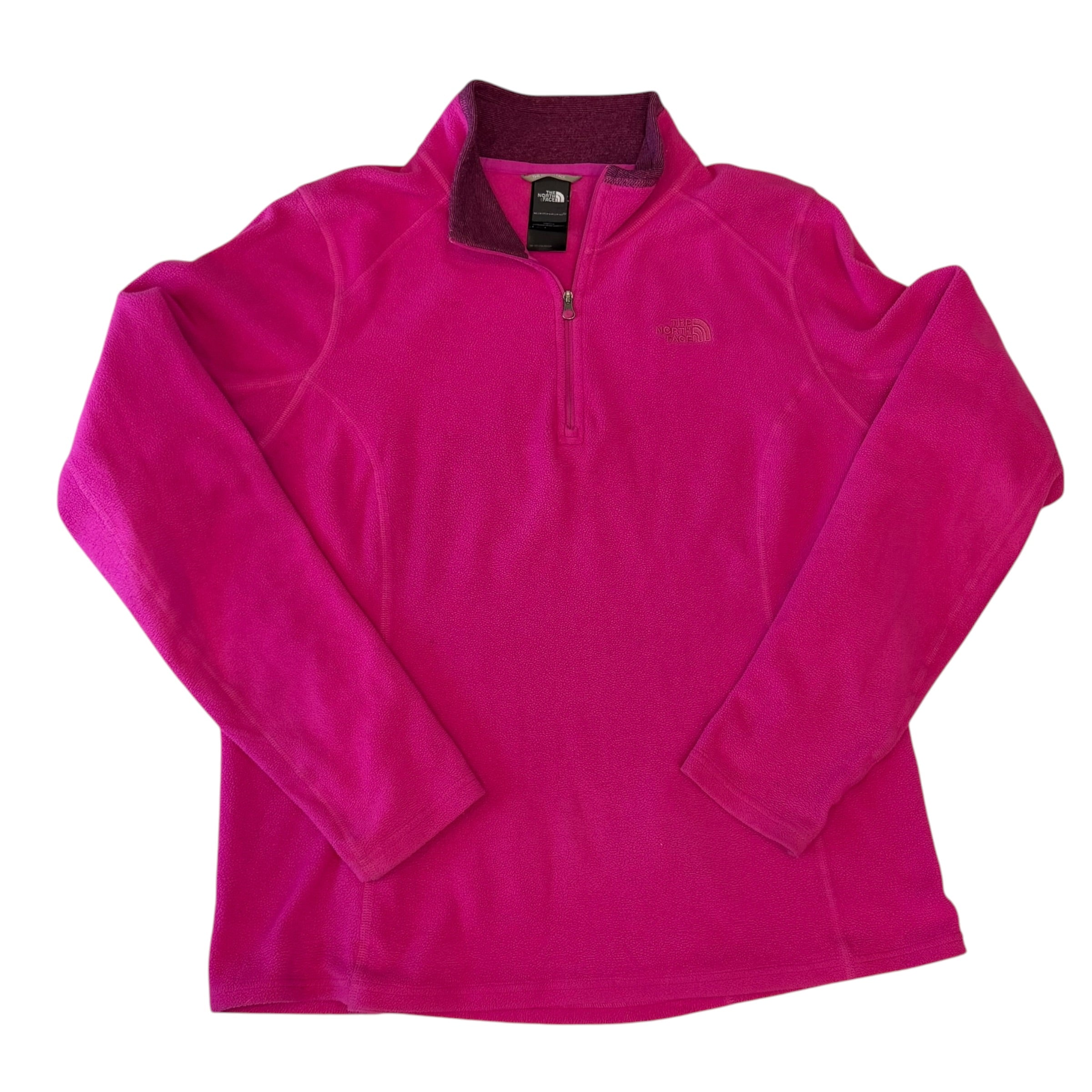 The North Face - Pink Half Zip Womens Fleece Sweatshirt