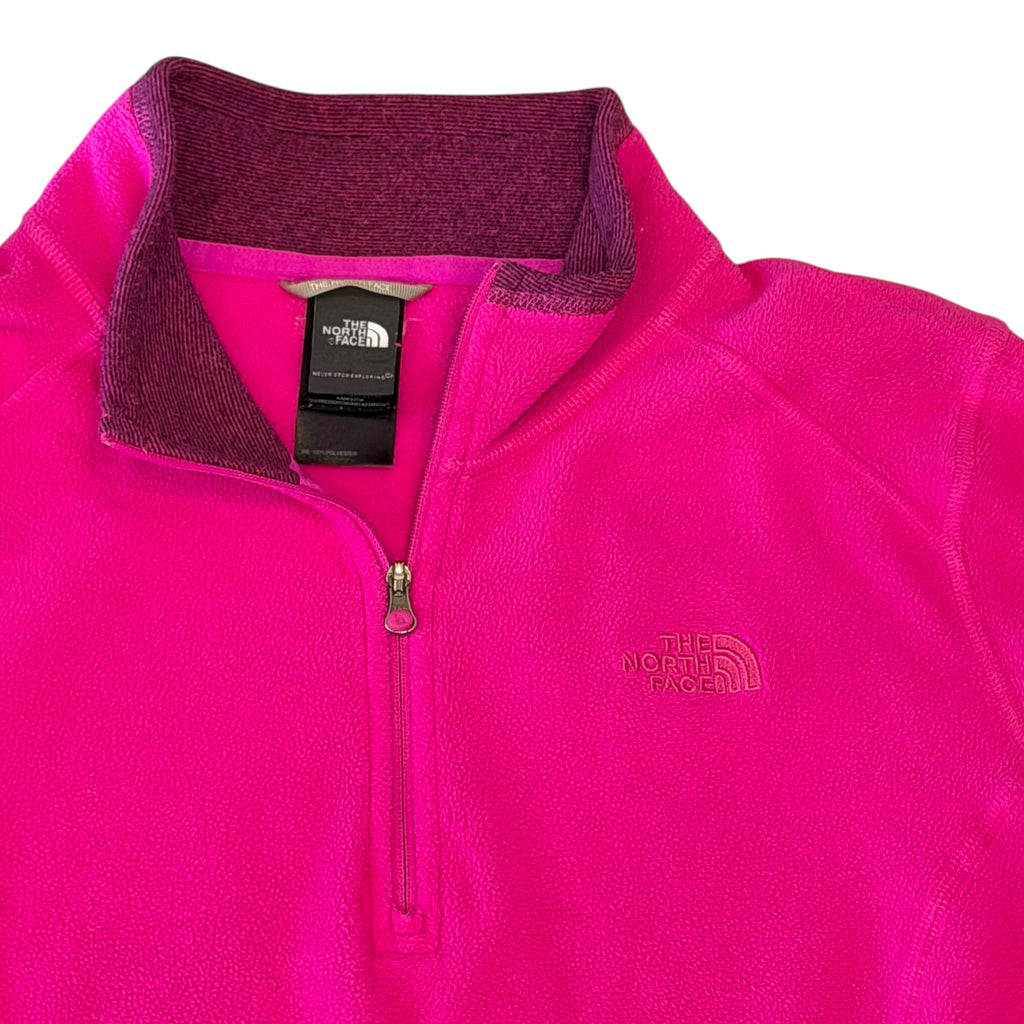 The North Face - Pink Half Zip Womens Fleece Sweatshirt