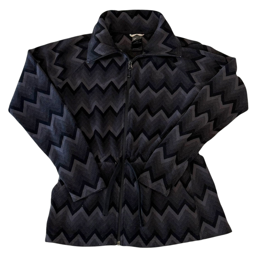 The North Face - Black Pattern Knit Full Zip Women's Sweatshirt