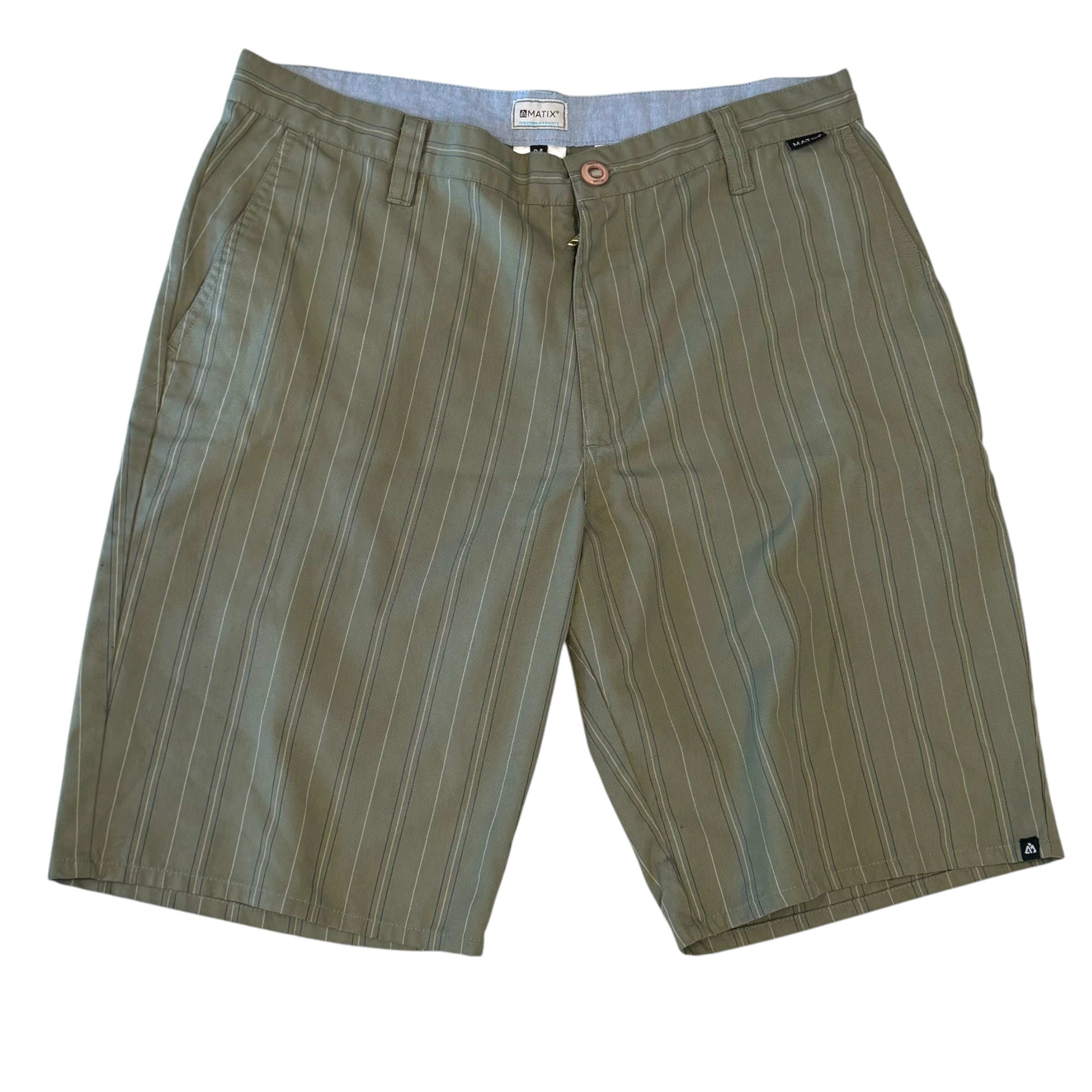 Matix - Olive Pin Stripe Shorts