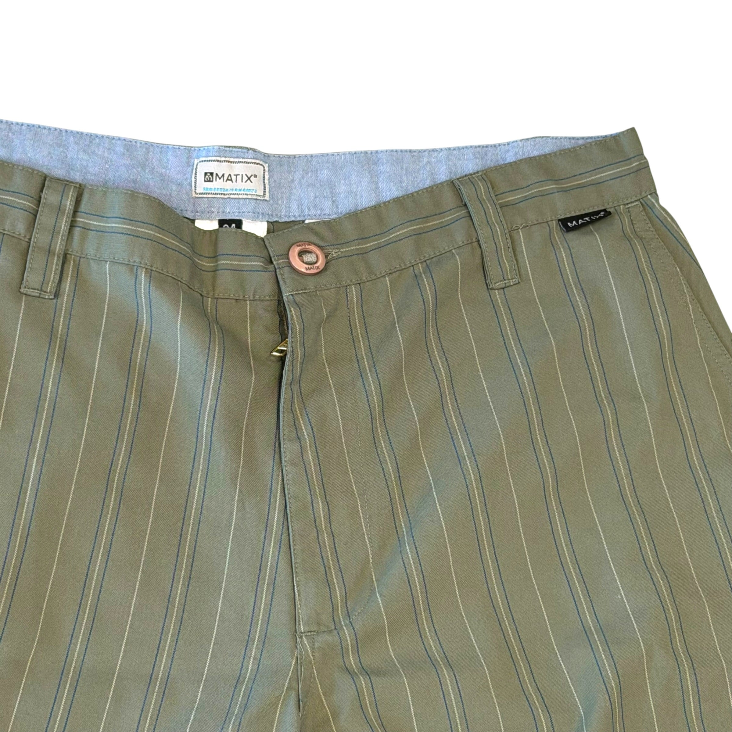 Matix - Olive Pin Stripe Shorts