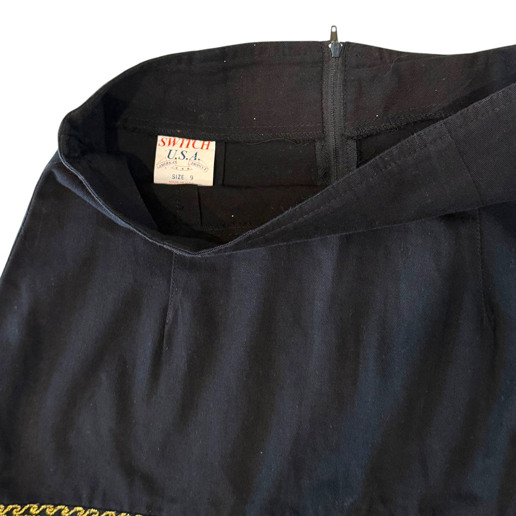 Switch USA - Black Ruffle Vintage 90s Skirt