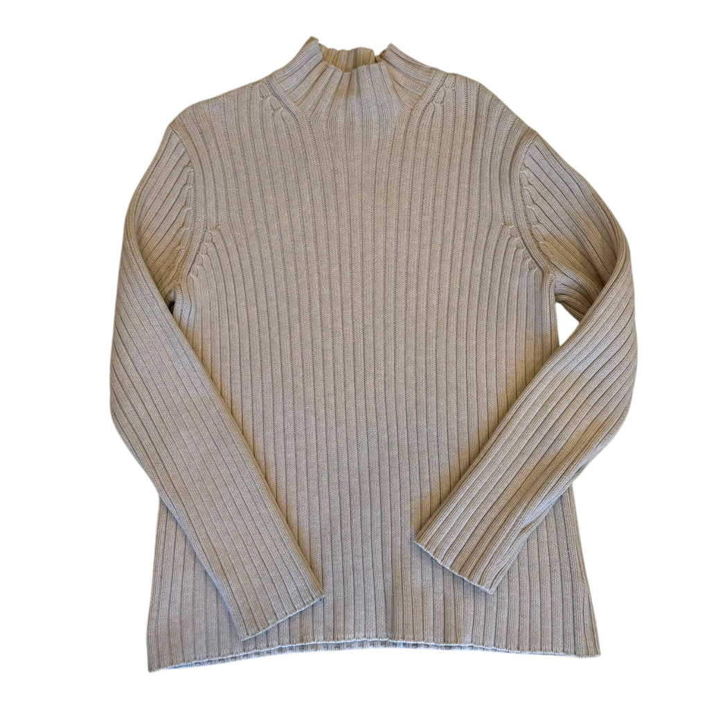 Ralph Lauren - Beige Knit Turtleneck Vintage Y2K Sweater