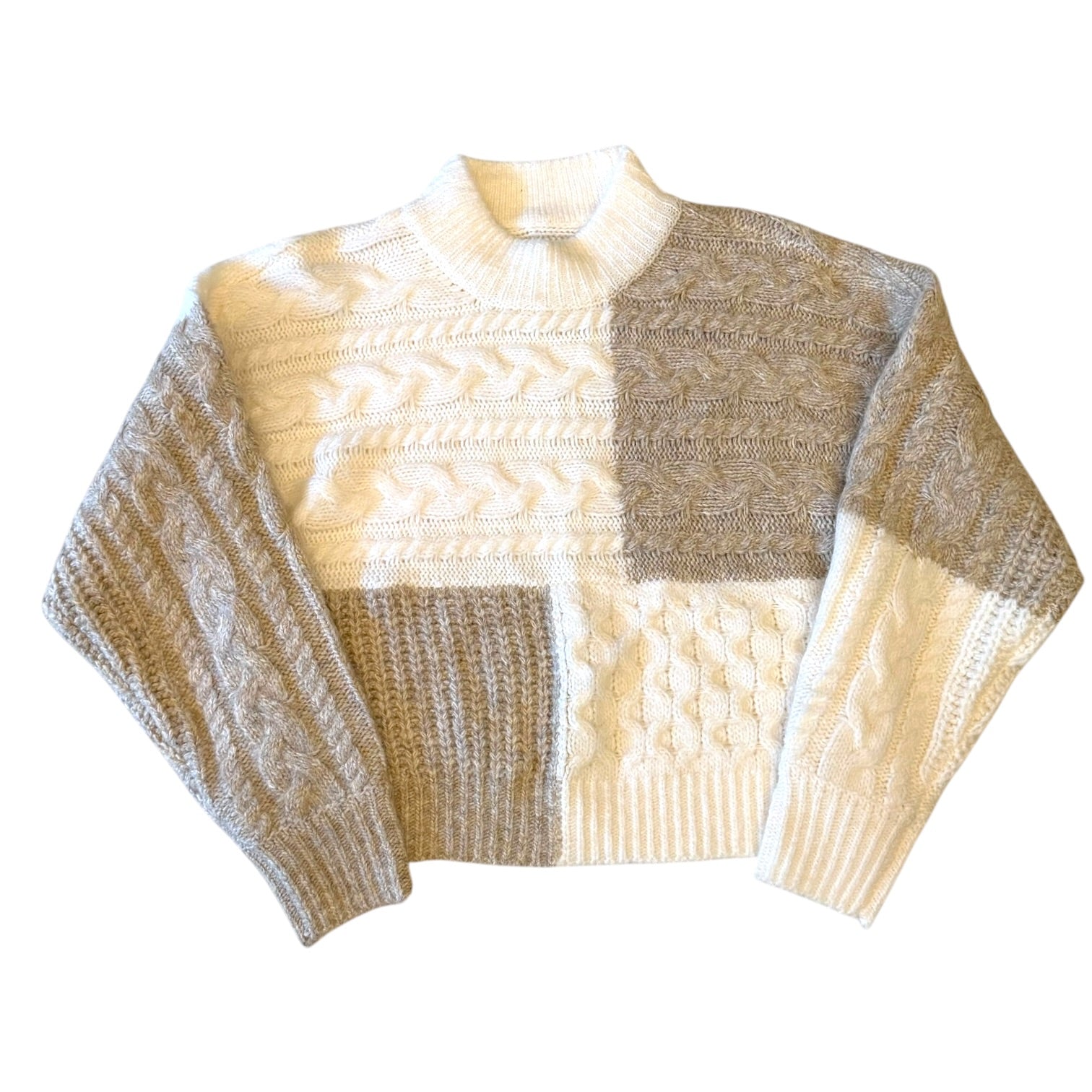 Abercrombie & Fitch - Two Tone Cable Knit Sweater
