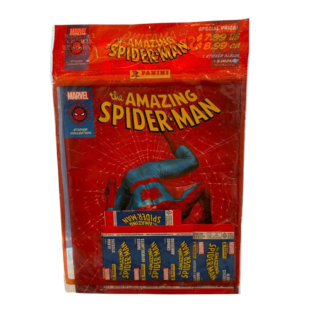 Panini - The Amazing Spiderman Sticker Collection + 5 Packs Factory Sealed
